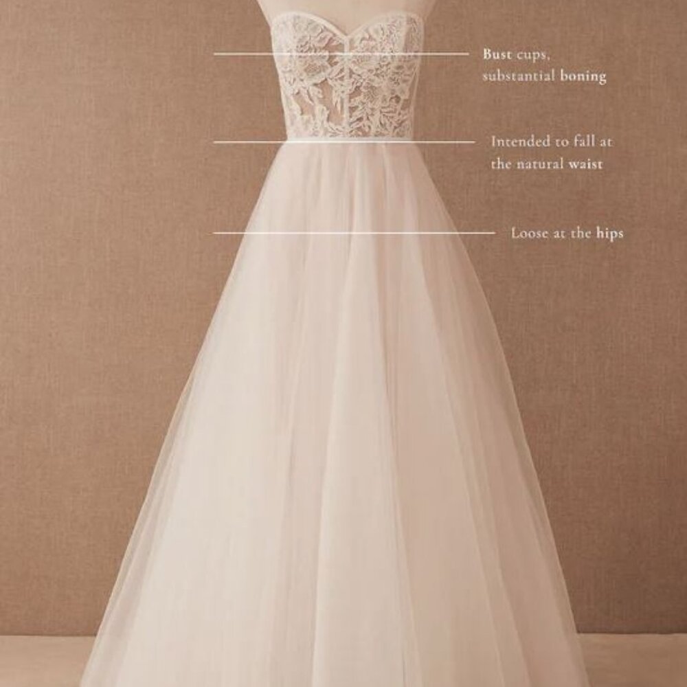 Wtoo by Watters Clarinda Strapless Lace Gown